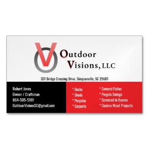 Carte De Visite Magnétique Outdoor Visions, LLC  Magnétique Original