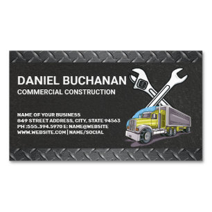 Carte De Visite Magnétique Outils de construction Camion de travail