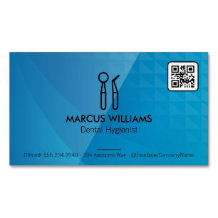 Carte De Visite Magnétique Outils dentaires   Code QR