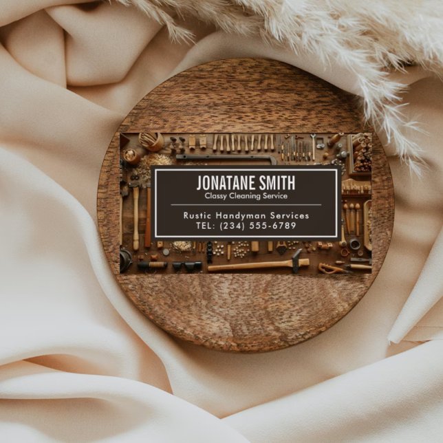 Carte De Visite Magnétique Outils rustiques Carpenter Handyman Woodworker (Créateur téléchargé)