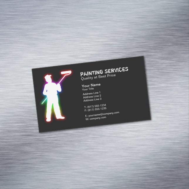 Carte De Visite Magnétique Painting Services | Painters Black (In Situ)