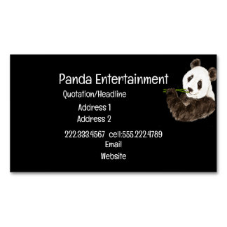 Carte De Visite Magnétique Panda Cuisine Personnalisée, Ours Asiatique, Anima