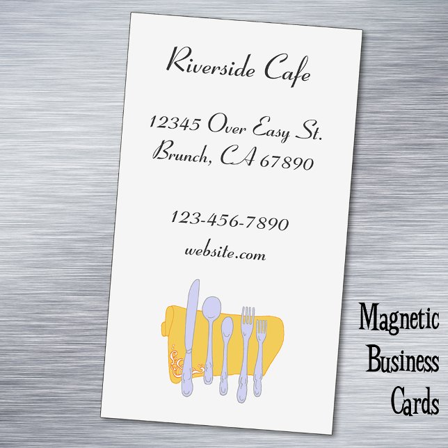 Carte De Visite Magnétique Papier magnétique personnalisé pour couverts de re (Restaurant Small Business Fridge custom magnetic business card)