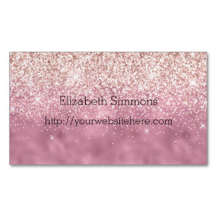 Carte De Visite Magnétique Parties scintillant Glam Glitz rose