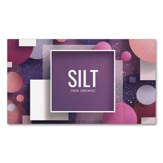 Carte De Visite Magnétique Parties scintillant moderne géométrique texturée (devant)