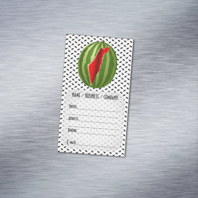 Carte De Visite Magnétique Pastèque Palestine - Slice (In Situ)