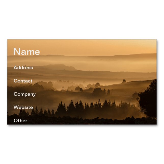 Carte De Visite Magnétique Paysage de coucher du soleil (devant)