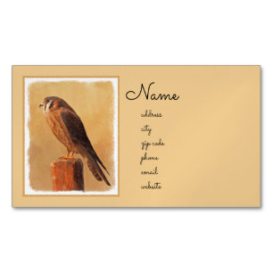 Carte De Visite Magnétique Peinture américaine Kestrel - Art original pour oi