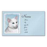 Peinture de chat blanc - Cute Original Cat Art