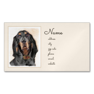 Carte De Visite Magnétique Peinture en noir et blanc - Art original Chien