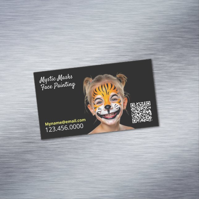 Carte De Visite Magnétique Peinture faciale QR (In Situ)