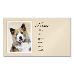 Carte De Visite Magnétique Peinture islandaise pour chien de mer - Art origin