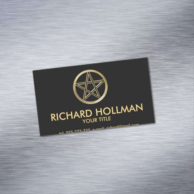Carte De Visite Magnétique Pentagramme doré (In Situ)