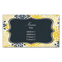 Personnalisé Jaune, Gris Charbon Moderne Floral