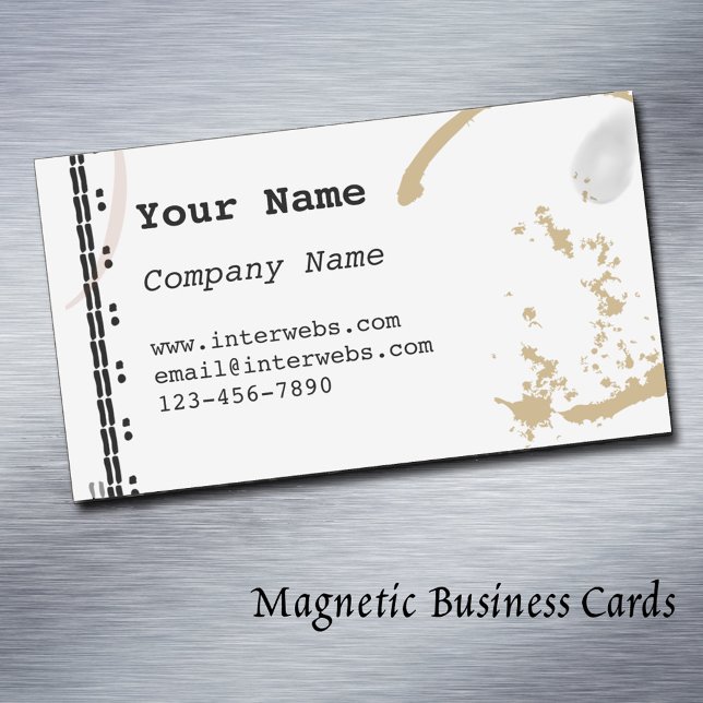 Carte de visite magnétique personnalisée de typear (typewriter grunge artist author Editable Magnetic Business Cards)
