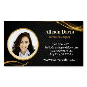 Carte De Visite Magnétique Photo d'entreprise de l'employé