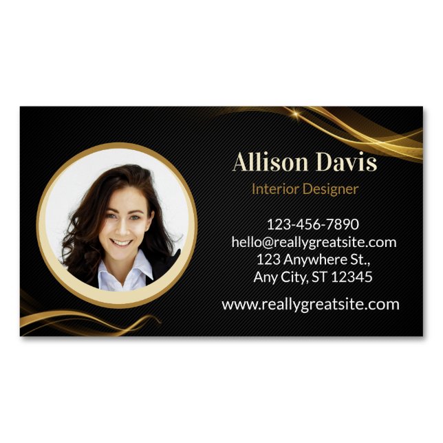 Carte De Visite Magnétique Photo d'entreprise de l'employé (devant)