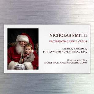 Carte De Visite Magnétique Photo professionnelle du Père Noël