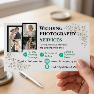 Carte De Visite Magnétique Photographe de portrait de couple personnalisable