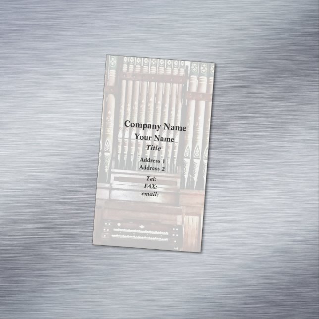 Carte De Visite Magnétique Pipe organe (In Situ)