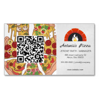 Pizza Pie Slices | Four en brique | Code QR