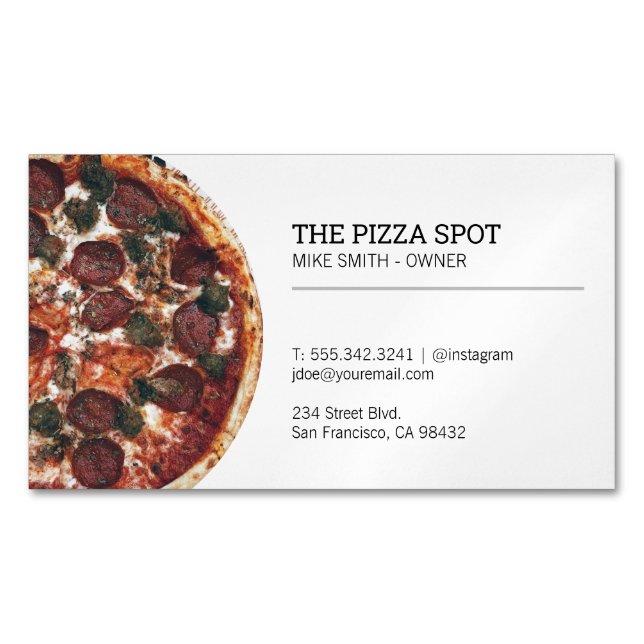 Carte De Visite Magnétique Pizza Shop (devant)