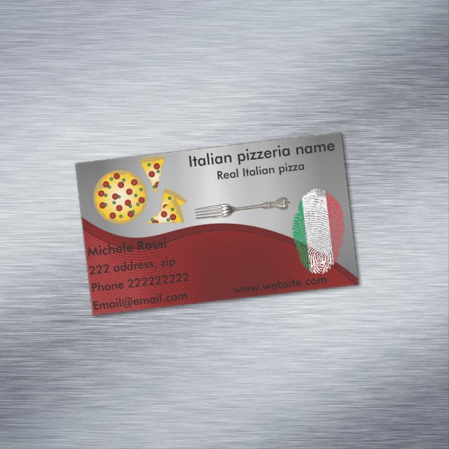 Carte De Visite Magnétique Pizzeria italienne (In Situ)