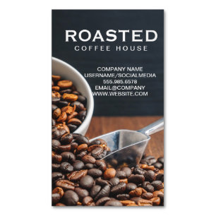 Carte De Visite Magnétique Plat de haricots de café