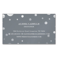 Pointe Polka de Confetti en argent chic gris fémin