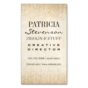 Carte De Visite Magnétique Polices mixtes / Texture sépia