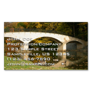 Carte De Visite Magnétique Pont arc-en-ciel en automne au Grove City College