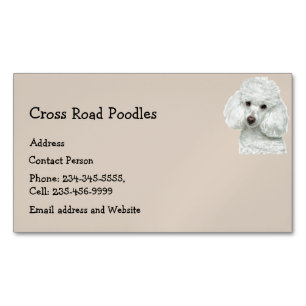 Carte De Visite Magnétique Poodles personnalisés Chien Animaux Animaux Animau