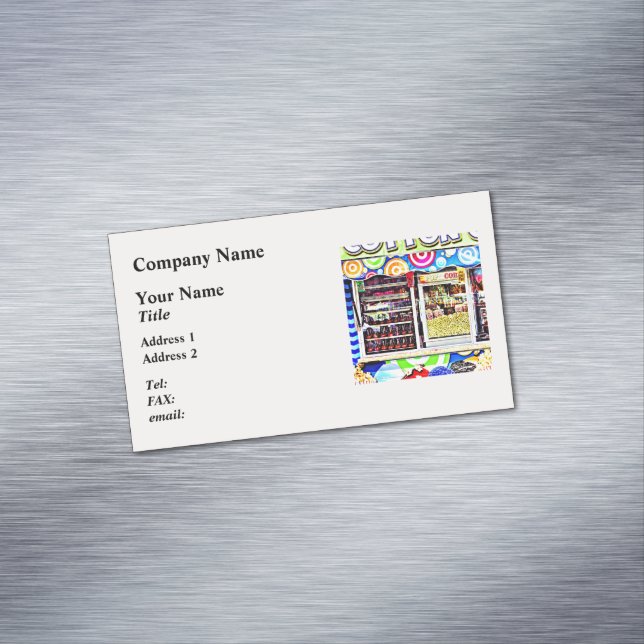 Carte De Visite Magnétique Pop-corn et Candy Apples (In Situ)