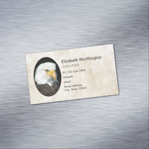 Carte De Visite Magnétique Portrait Majestic Bald Eagle