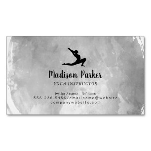 Carte De Visite Magnétique Pose de yoga Aquarelle broyée