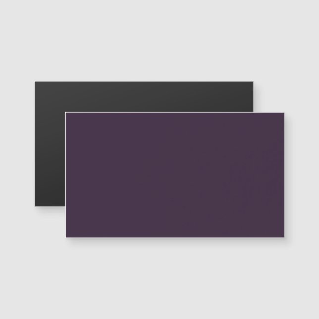 Carte de visite magnétique pourpre foncé (Devant / Derrière)