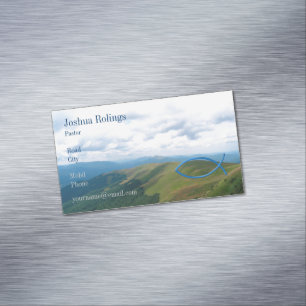 Carte De Visite Magnétique Prêtre du pasteur   du chrétien  