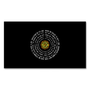 Carte De Visite Magnétique Prière des pompiers, Motivation des pompiers