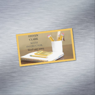 Carte De Visite Magnétique Professeur de mathématiques/Mathématicien/retour à