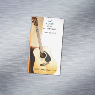 Carte De Visite Magnétique Professeur de musique/Musicien/ Guitare