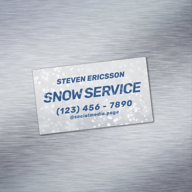 Carte De Visite Magnétique Professional snow removal winter service (In Situ)