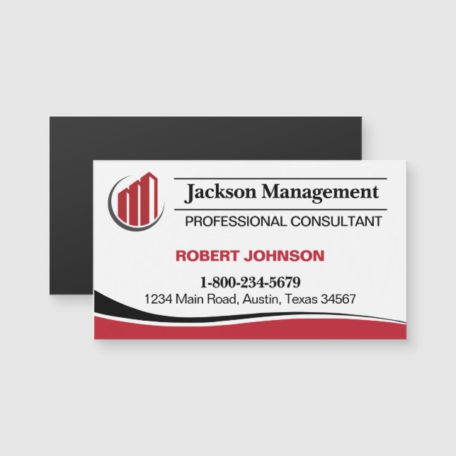 Carte de visite magnétique professionnel avec logo (Devant / Derrière)
