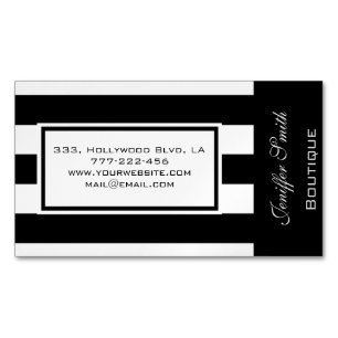 Carte De Visite Magnétique Professionnel élégant moderne large rayures