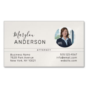 Carte De Visite Magnétique Professionnel (Insertion photo) UNISEX -