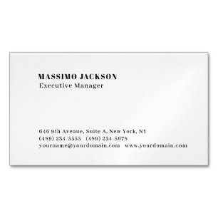 Carte De Visite Magnétique Professionnel minimaliste moderne simple