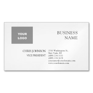 Carte De Visite Magnétique Professionnel Moderne Plain Simple