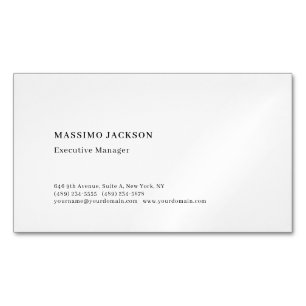 Carte De Visite Magnétique Professionnel plain minimaliste moderne 