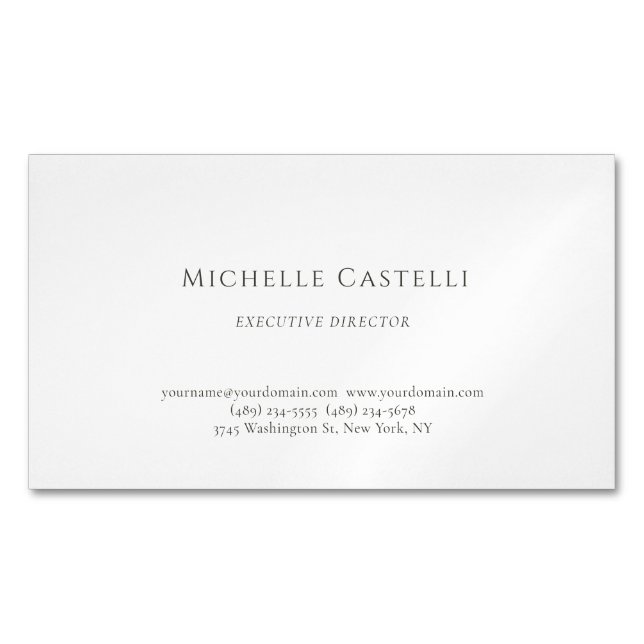Carte De Visite Magnétique Professionnel Unique Classique  (devant)