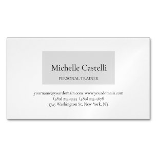 Carte De Visite Magnétique Professionnel Unique Minimaliste Simple
