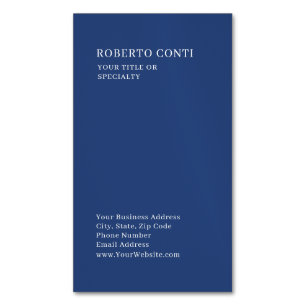 Carte De Visite Magnétique Professionnel Unique Simple Minimaliste Bleu